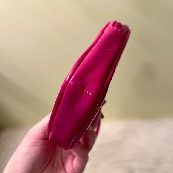 Coach Patent Leather Berry Colored Wristlet - Picture 5 of 7